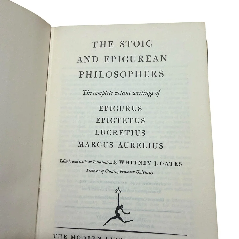 The Stoic and Epicurean Philosophers Modern Library Giant W.J. Oates Green Book